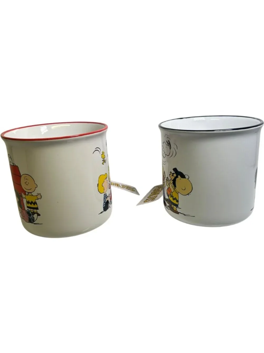 Peanuts Snoopy Woodstock Mug Set Gibson Homewares Flowers Hearts Ceramic 21oz